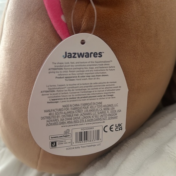 Squishmallows 11” Andres The Sheltie Valentine’s Edition - Picture 4 of 5